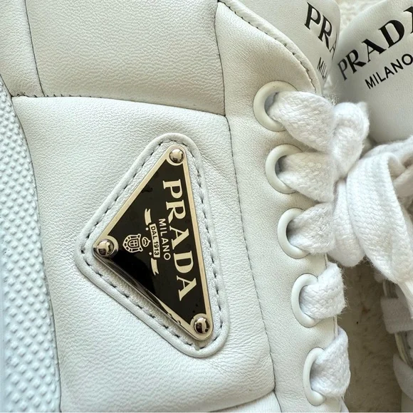 Prada women platform sneakers size 38.5 EU Authentic Retail 1350$ - Picture 4 of 8